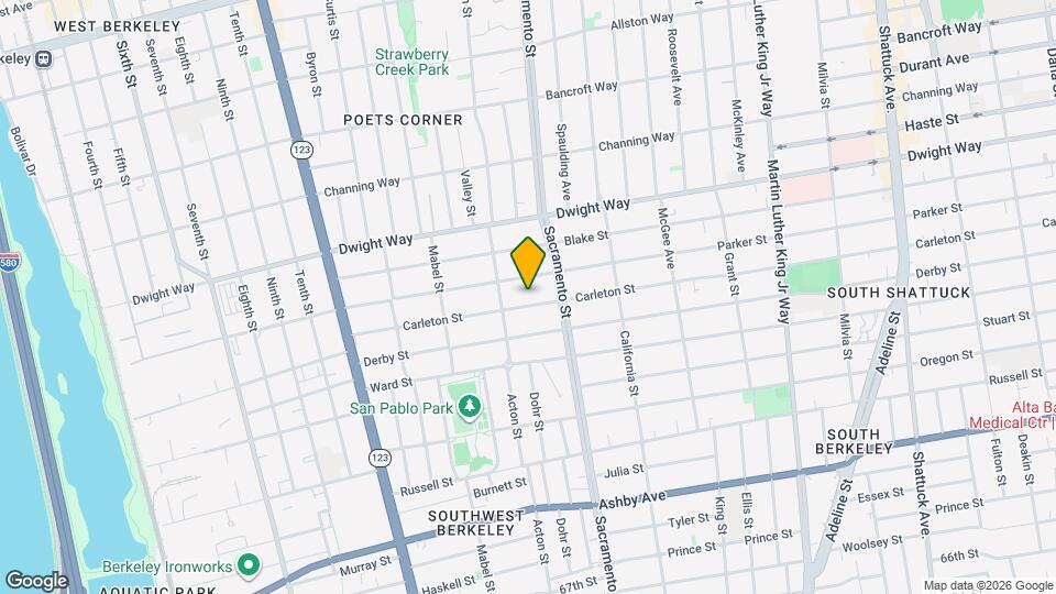 1409 Carleton St Map and Location Details