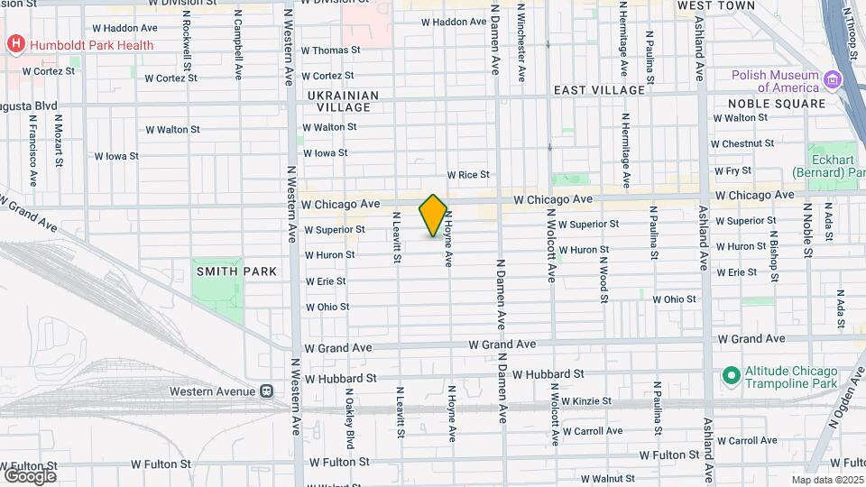 2118 W Huron St Mapa y Detalles de la Ubicación