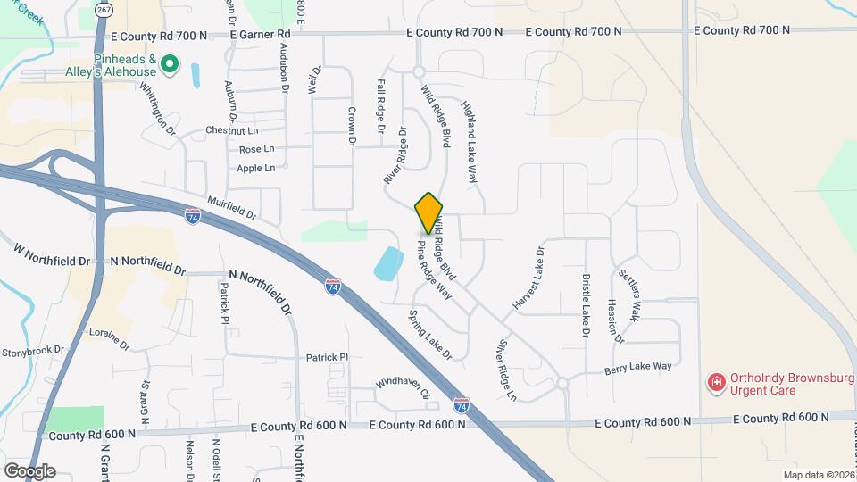 1051 Pine Ridge Way Map and Location Details