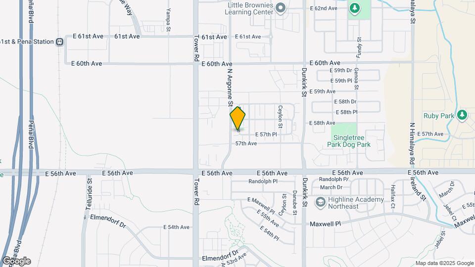 18817 E 57th Pl Map and Location Details