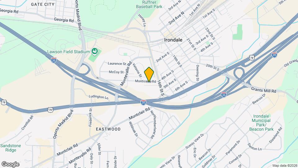 1507 Monticello Rd Map and Location Details