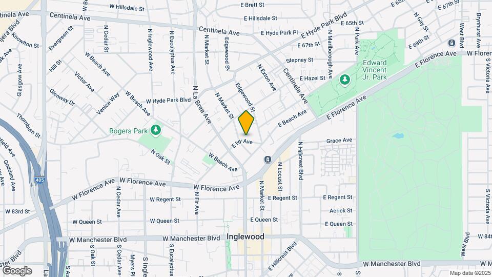 213 E Ivy Ave Map and Location Details