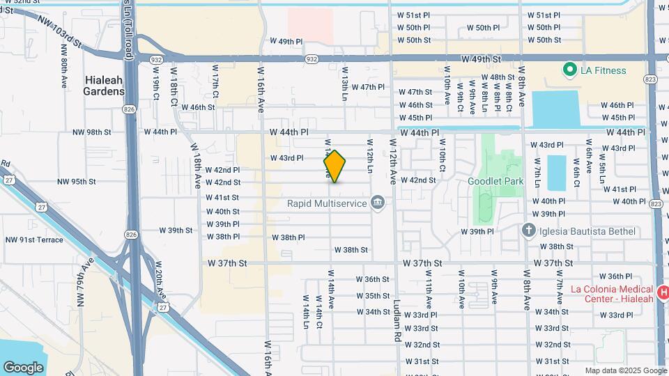 1390 W 42nd St Map and Location Details