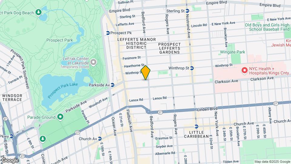 390 Parkside Ave Mapa y Detalles de la Ubicación
