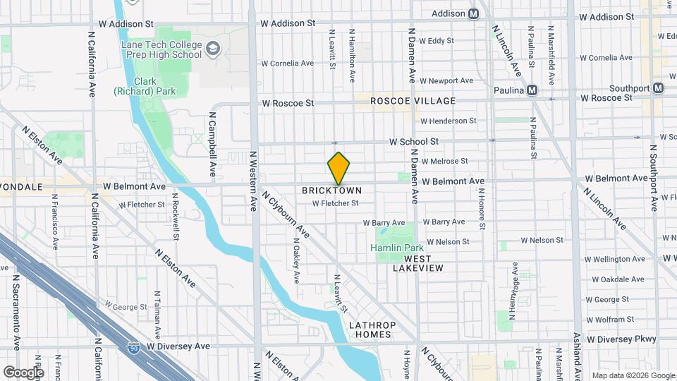 3155 N Leavitt St, Unit 2R Map and Location Details