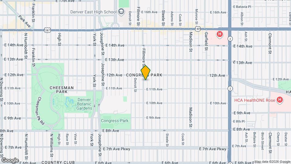 1142 Fillmore St, Unit 1142 Fillmore St. Map and Location Details