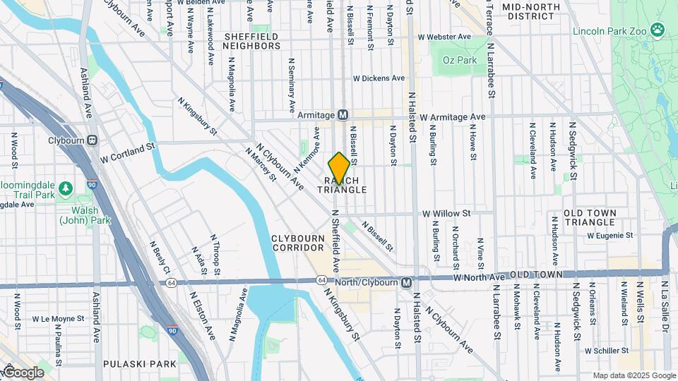 1841 N Sheffield Ave Map and Location Details
