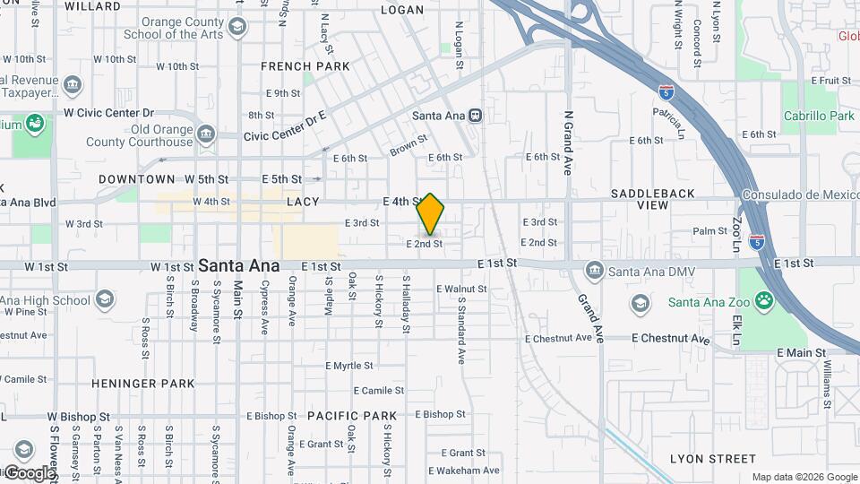 913 E 2nd St Map and Location Details
