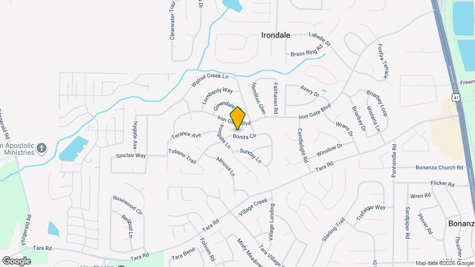 1096 Bonita Cir Map and Location Details