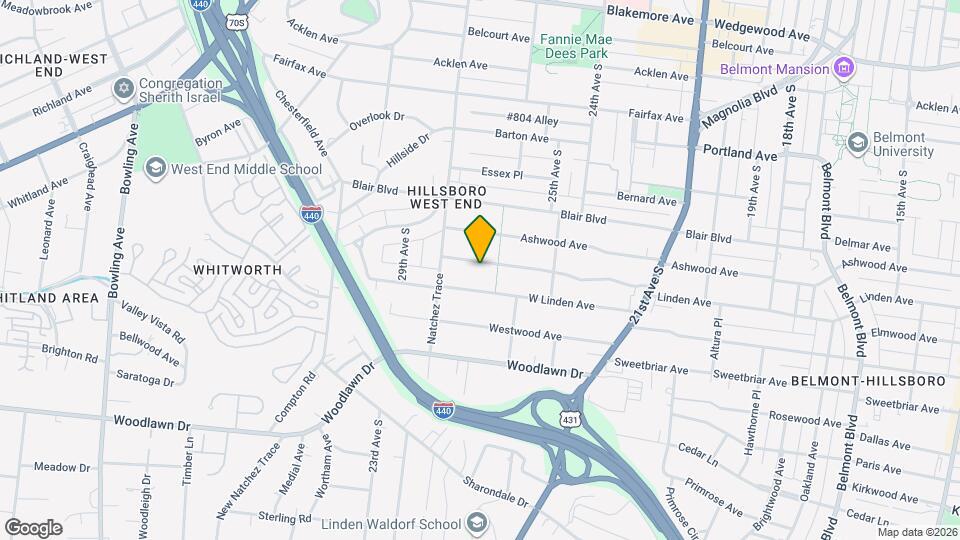 2609 Sunset Pl Map and Location Details