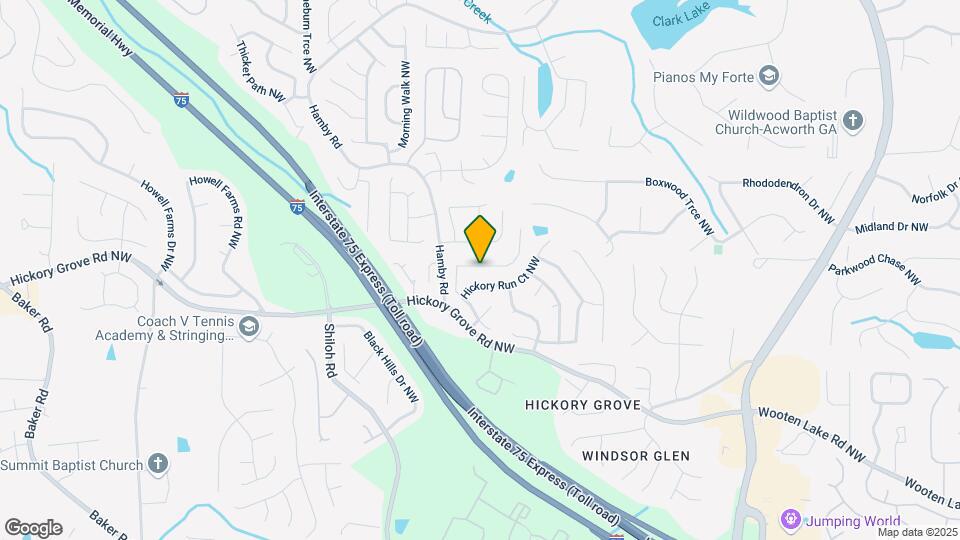 1840 Hickory Creek Ct NW Map and Location Details