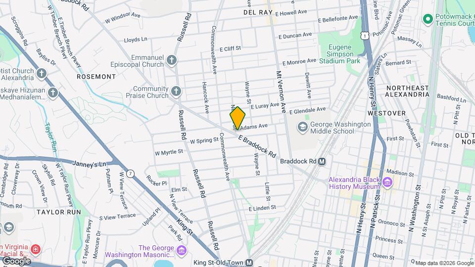16 E Braddock Rd Map and Location Details