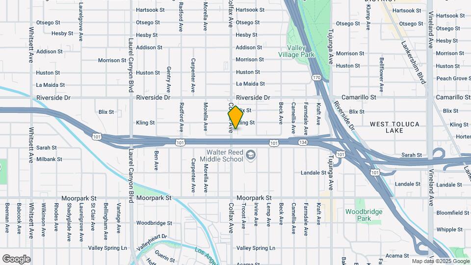 4640 Colfax Ave Map and Location Details