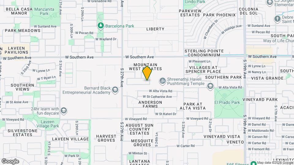 2518 W Novak Way Mapa y Detalles de la Ubicación