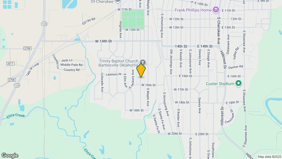 1548 S Oak Ave Map and Location Details