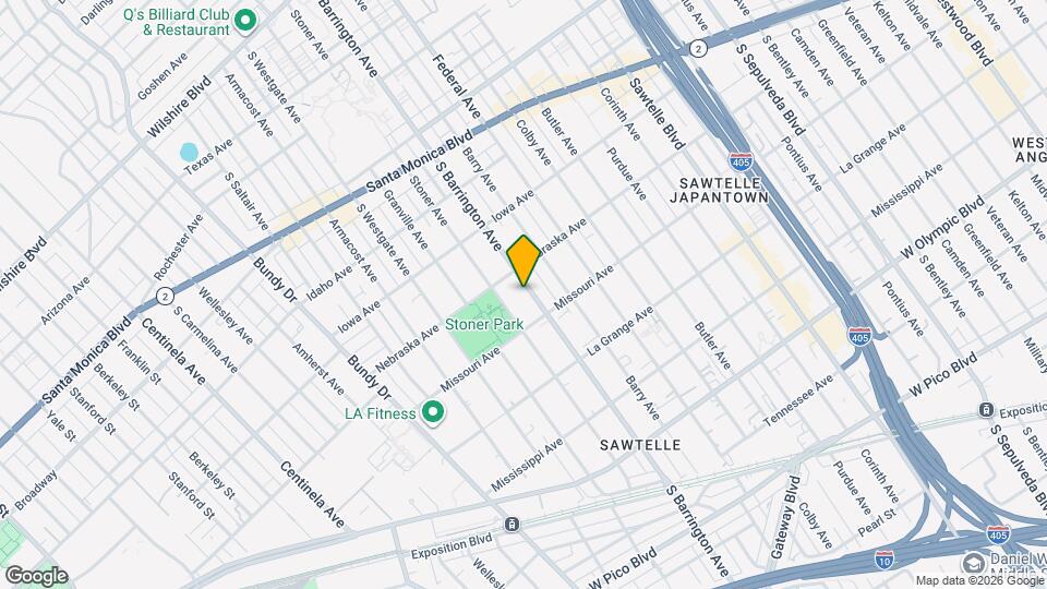 1827 S Barrington Ave Map and Location Details