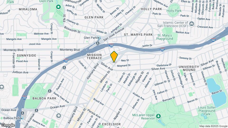 4244 Mission St Map and Location Details
