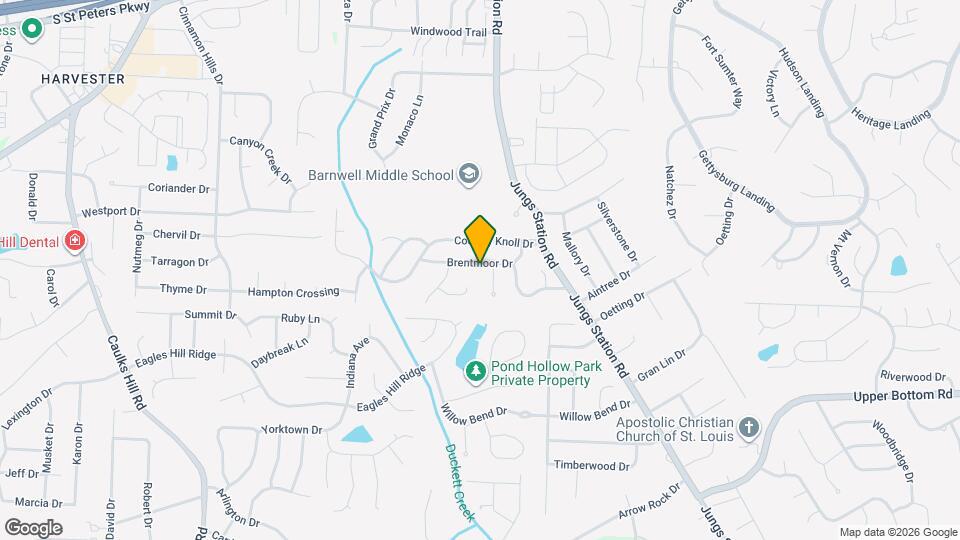 3036 Brentmoor Dr Mapa y Detalles de la Ubicación