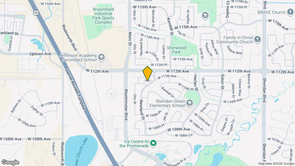 6601 W 111th Ave Map and Location Details