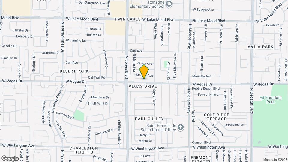 5828 W Vegas Dr Map and Location Details
