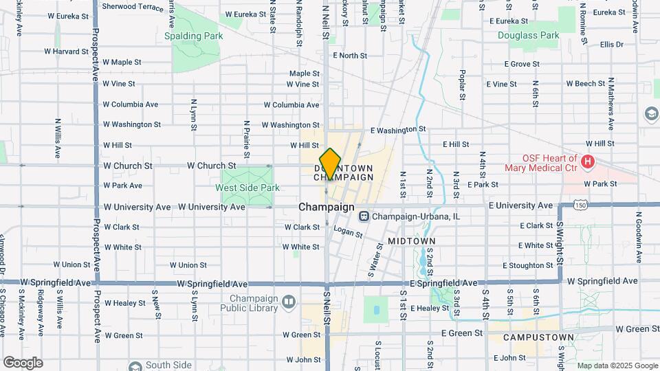 124 N Neil St Map and Location Details
