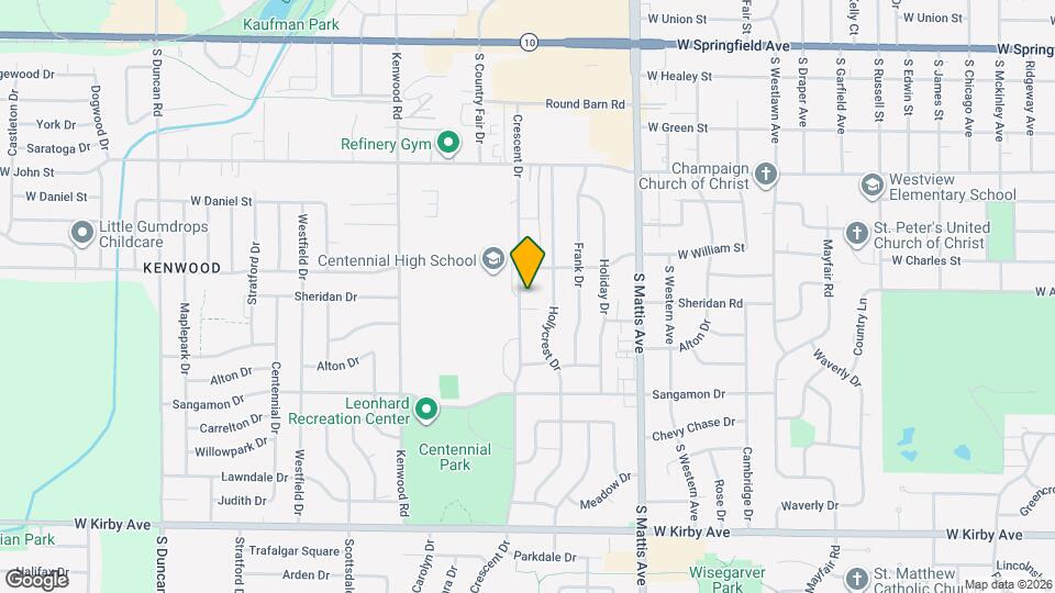 1010 Crescent Dr Map and Location Details