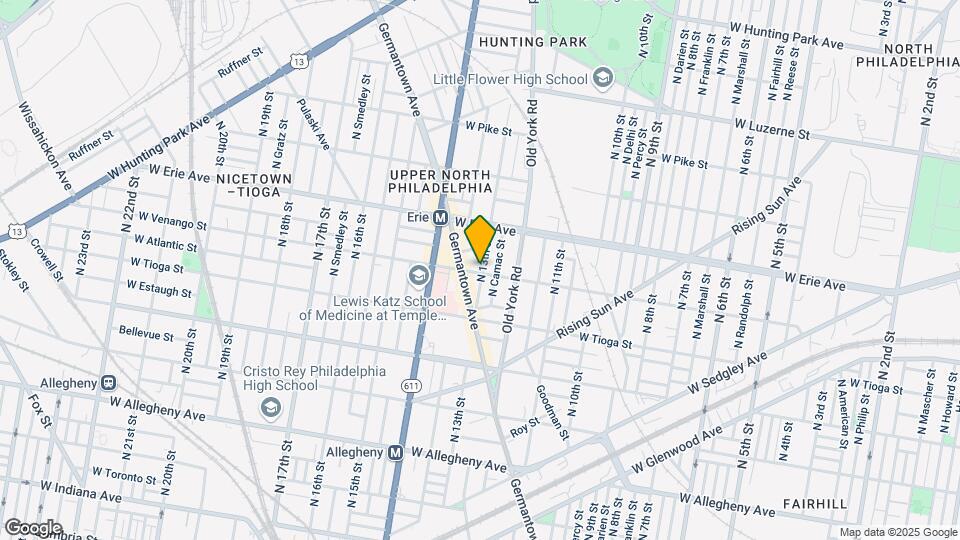 1301 W Venango St Map and Location Details
