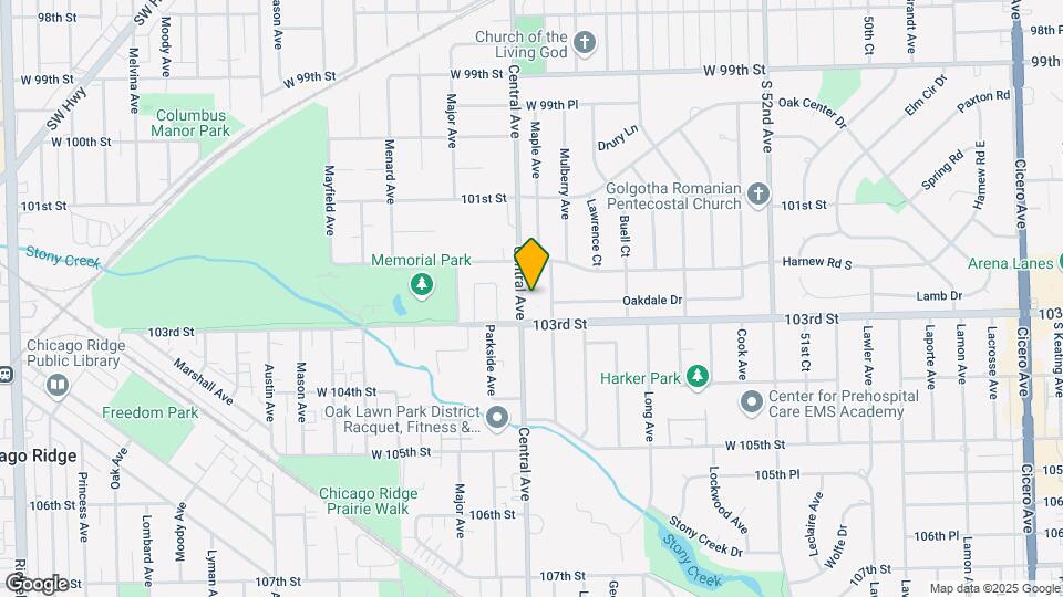 10231 Central Ave Map and Location Details