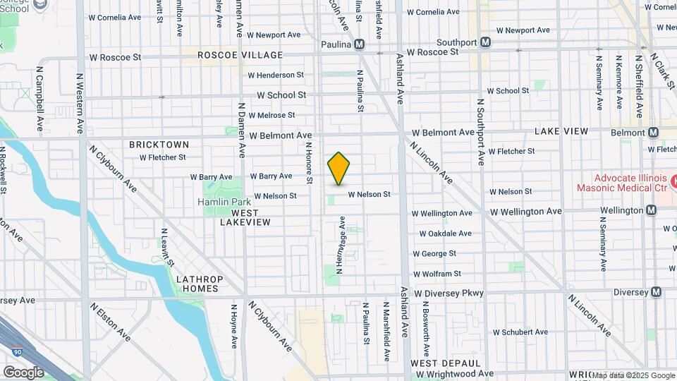 1738 W Nelson St, Unit G00C Map and Location Details