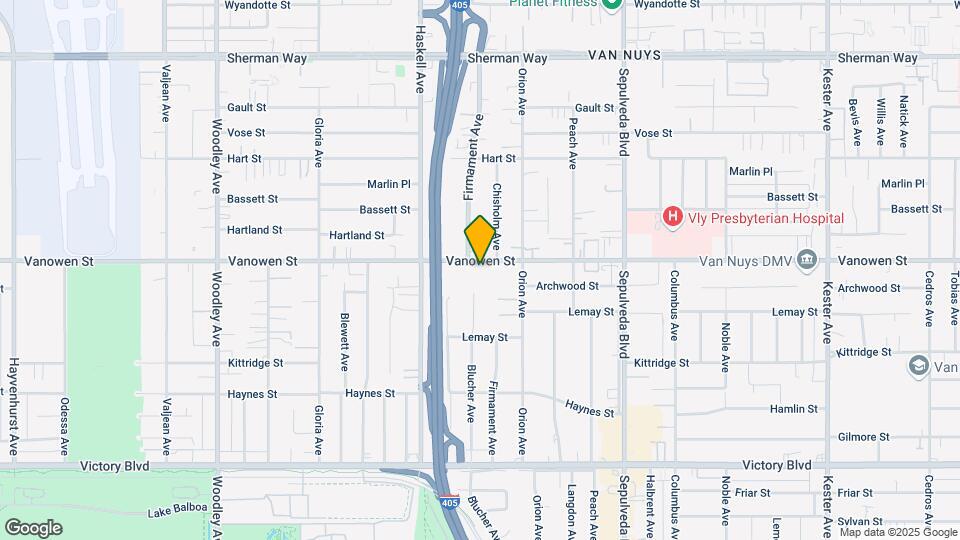 15552 Vanowen St Map and Location Details