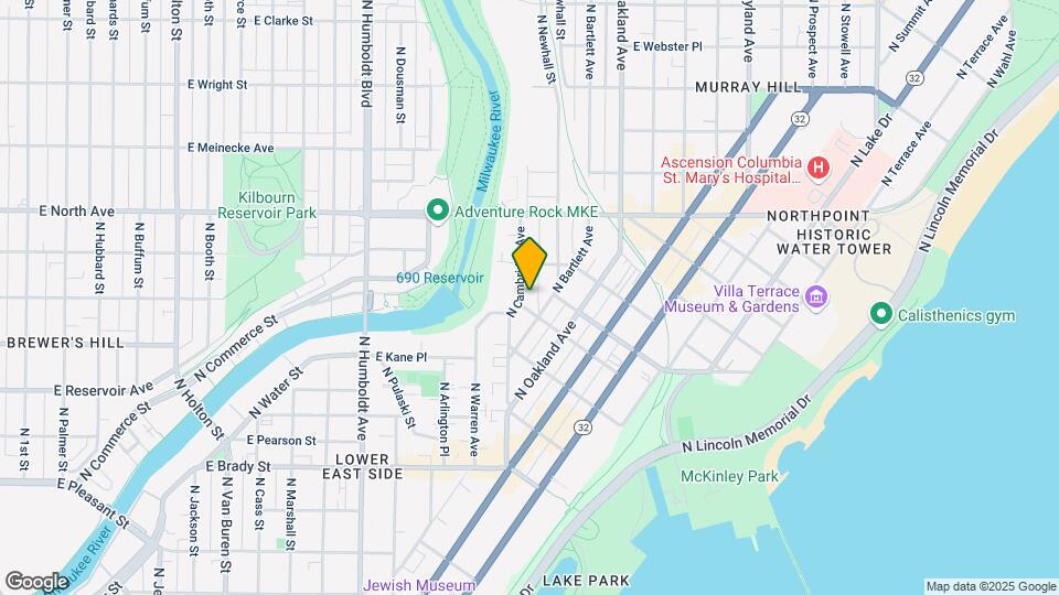 2030 N Cambridge Ave, Unit East side duplex - upper Map and Location Details