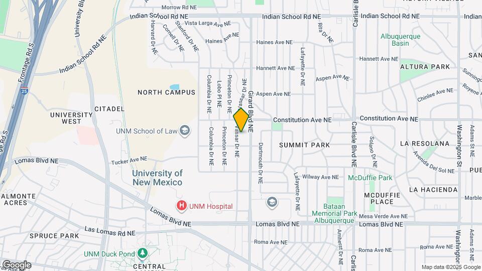 1116 Vassar Dr NE Map and Location Details