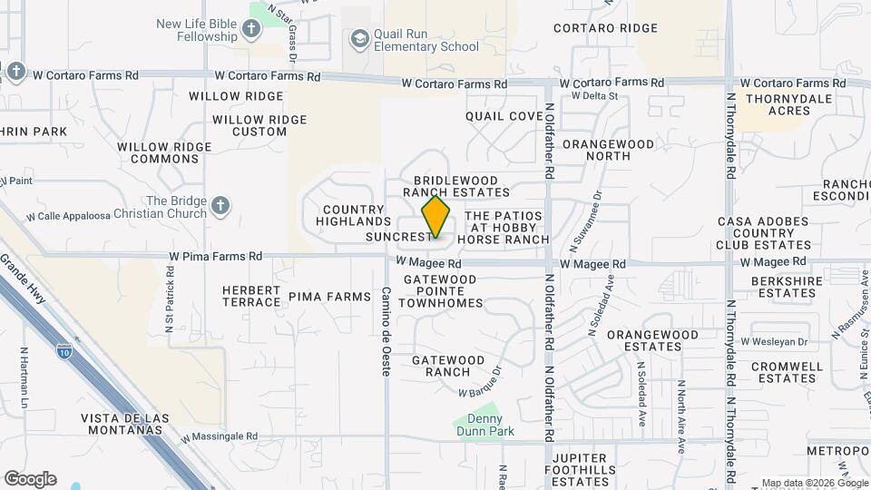 4490 W Rose Mist Way Map and Location Details