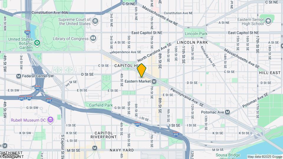 616 D St SE Map and Location Details