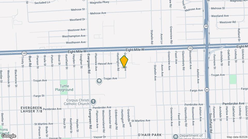 20271 Grandville Ave Map and Location Details