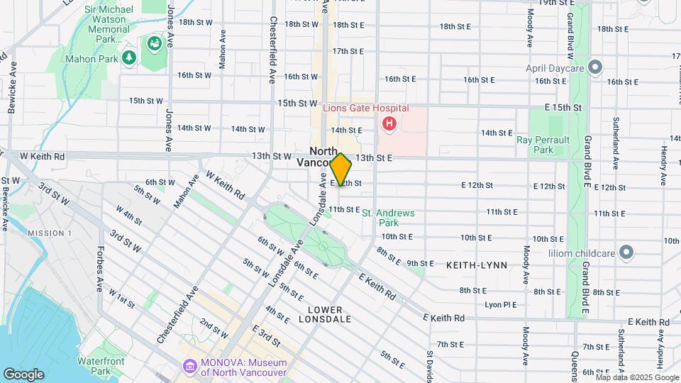 121 East 12th St Map and Location Details