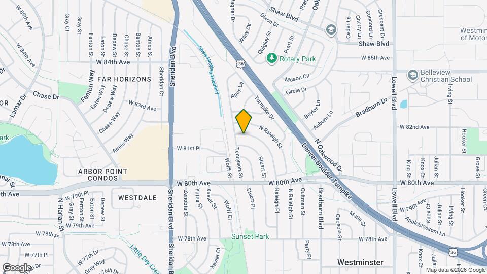 8191 Raleigh Pl Map and Location Details