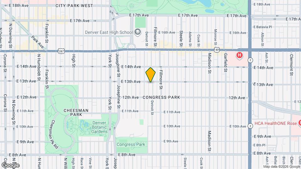 1275 Detroit St Map and Location Details