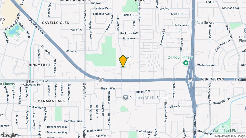 1272 Poplar Ave Map and Location Details