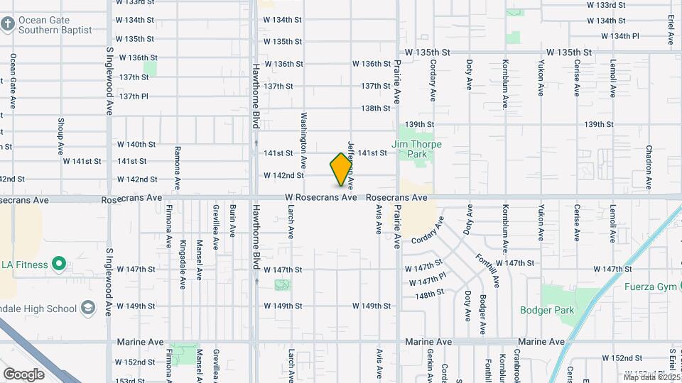 4111 W Rosecrans Ave Map and Location Details