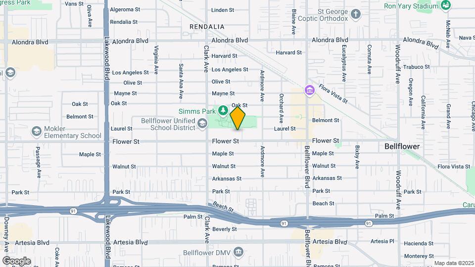 9509-9511 Flower St Mapa y Detalles de la Ubicación