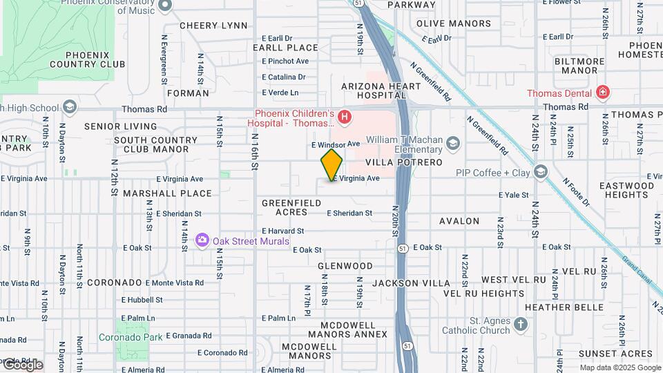 1808 E Yale St Map and Location Details