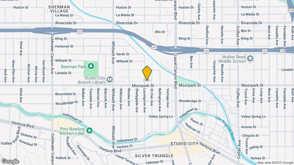 12251 Moorpark St Map and Location Details
