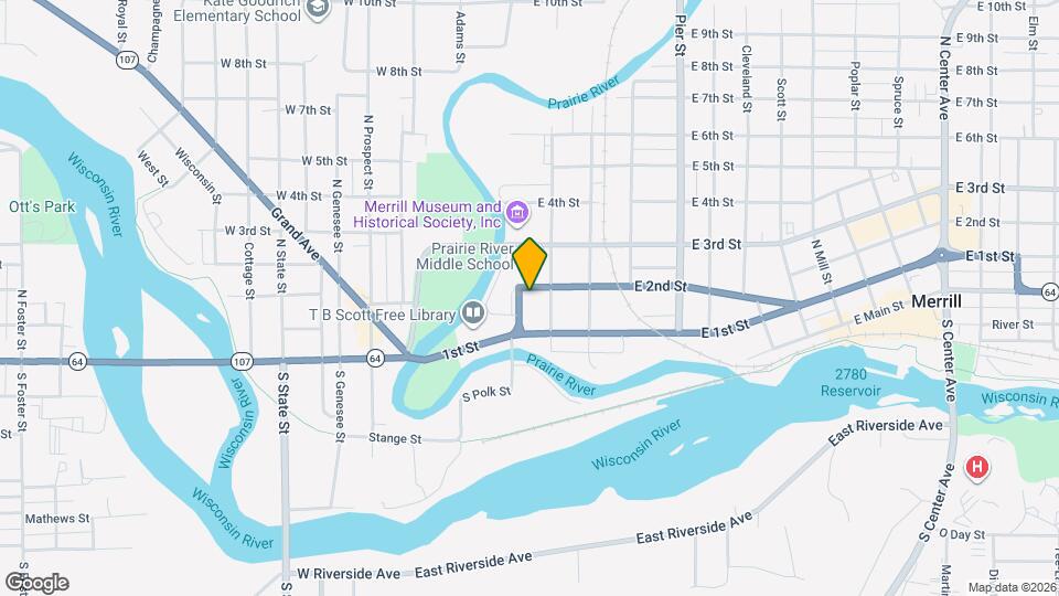 111 N Polk St Map and Location Details