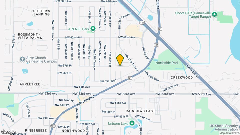 2521 NW 57th Pl Map and Location Details