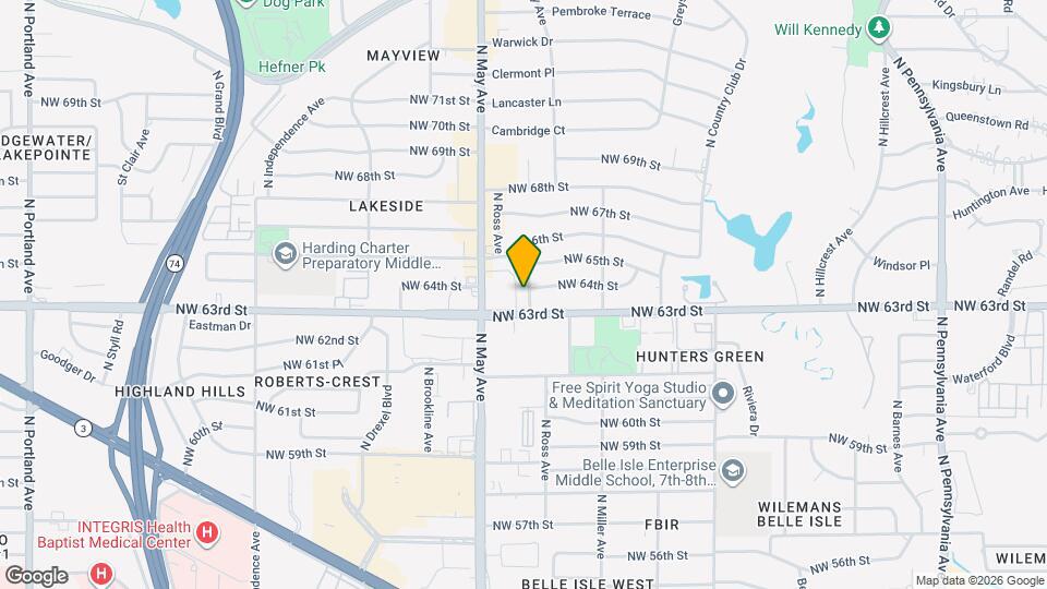 6413 N Ross Ave Mapa y Detalles de la Ubicación