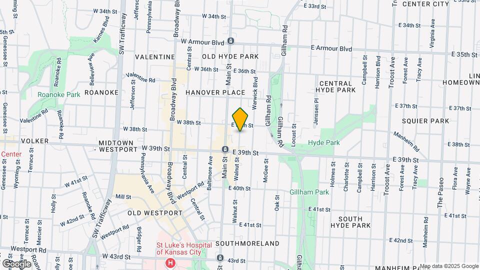 3813 Walnut St Map and Location Details