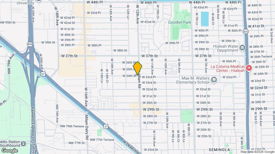 3390 W 12th Ave Map and Location Details