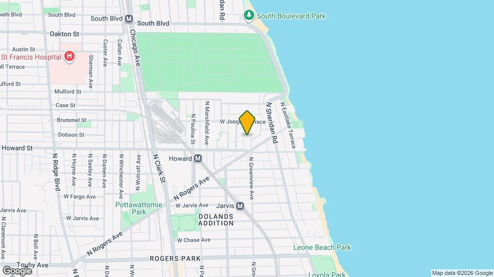 7622 N Greenview Ave Map and Location Details