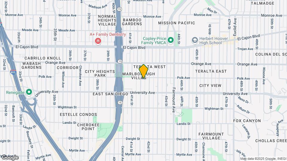 4075 Marlborough Ave Map and Location Details